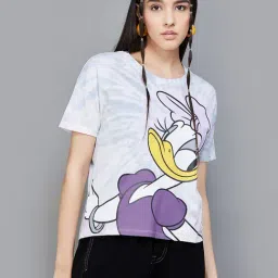 Ginger by Lifestyle Blue Cotton Printed T-Shirt-image-7