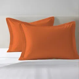 Pizuna Burnt Orange Cotton Pillow Covers - Set of 2-picture-39