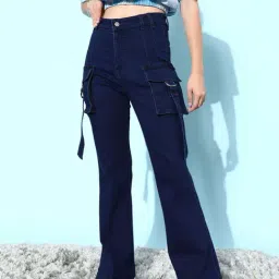 Dolce Crudo Blue Flared Fit Jeans-picture-13