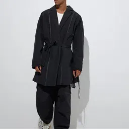 nuon men Nuon by Westside Black Relaxed-Fit Parka Jacket image 3