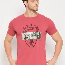 Duke Red Slim Fit Printed T-Shirt-picture-12