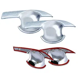 Auto Pearl Chrome Handle Bowl Insert Trim Cover ‎Chrome Compatible For ‎Maruti Suzuki Old Swift Dzire (Set of 4) image 3