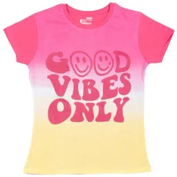 Bodycare Kids Pink & Yellow Graphic T-Shirt-picture-31