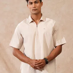 WROGN Comfort Oversized Raglan Sleeves Casual Shirt-image-30