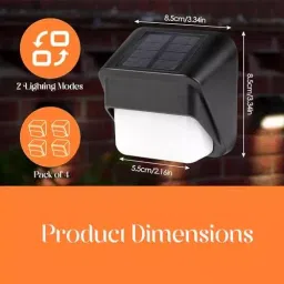 GIGAWATTS Solar Fence Light ‎Polyvinyl Chloride 600 mAh RGB & Warm Color, ‎GW-236 image 2