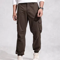 WROGN Men Loose Fit Pure Cotton Joggers image 3