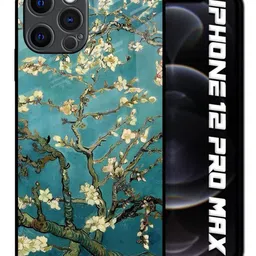 QRIOH Floral Printed iPhone 12 Pro Max Back Case Mobile Accessories image 2