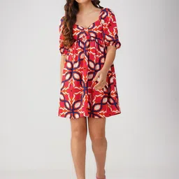 HERE&NOW Women Polyester Fit and Flare Dresses-image-15