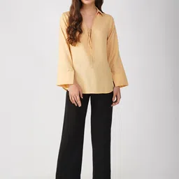 HERE&NOW Long Sleeves Viscose Rayon Sunny Daisy Shirt-picture-23