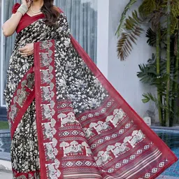 KALINI Floral Printed Art Silk Saree image 3