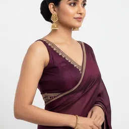 HERE&NOW Sequin Embroidered Readymade Saree Blouse image 3