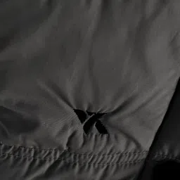 Yellow Apple Woven Sleeveless Solid Color Hooded Padded Jacket - Black image 3