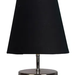 Devansh Black cotton Round Metal Steel Table Lamp image 4