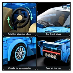 Elecart Speed Champion GT Car Building Kit 336 Pcs MOC Racing Car Blocks for Boys & Adults | DIY Supercar Model Set, STEM Toy & Gift for Kids 6+ | Display Model & Decoration image 4