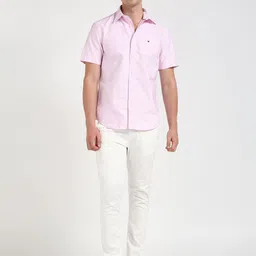 Tommy Hilfiger Men Spread Collar Micro Checked Cotton Casual Shirt-picture-21