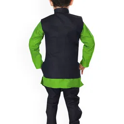 NEW GEN Boys Printed Regular Kurta with Trousers image 3