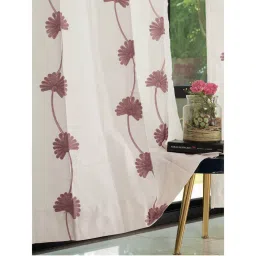 Urban Space Aarohi Embroidery Cotton Curtain Window - Mauve-picture-16