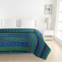 Swayam Pure Cotton Double Bed Ac Comforter-Blue image 2