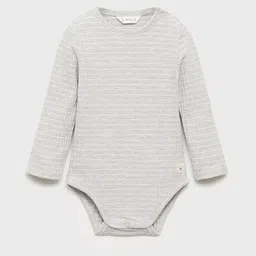 Mango Kids Infant Ribbed Pure Cotton Rompers-picture-35