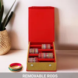 Kuber Industries Red Set of 1 Regular Jewellery Organiser Organisers image 2