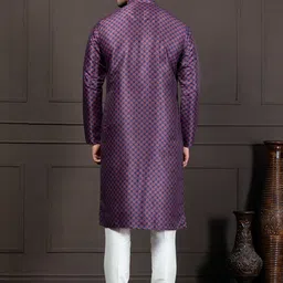 EKYAA Men Printed Thread Work Kurta image 5