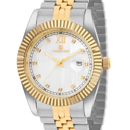D'SIGNER Men Mother of Pearl Dial & Stainless Steel Straps Analogue Watch 521NTM.6G image 2