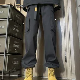 StyleCast Men Original Regular Fit Mid-Rise Parachute Trouser image 2