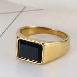 The Roadster Lifestyle Co Men Stainless Steel Sleek & Polished Band Ring-image-31
