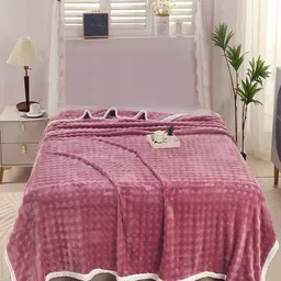 JC HOME Purple AC Room 300 GSM Double Bed Blanket-image-43
