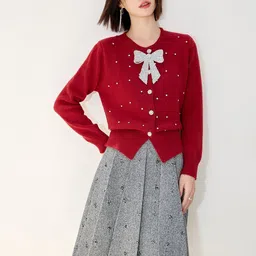 JC Collection Women Cardigan with Applique Detail image 5