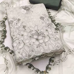 Blissta Printed Unstitched Dress Material image 3