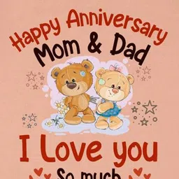 Arvesa Happy Anniversary Mom & Dad Printed Bodysuit image 3