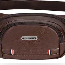 KRAPTICK PU Leather Waist Bag | Fanny Pack & Crossbody Bag for Travel, Running, Hiking & Gym | Waterproof & Lightweight Belt Bag | Adjustable Money Belt & Waist Pouch-picture-20