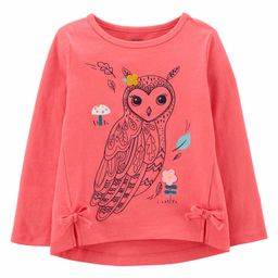 Carter's Owl Jersey Tee - Pink-picture-38