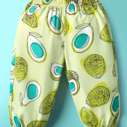 Kookie Kids Full Length Lounge Pant Fruit Print - Green-picture-14