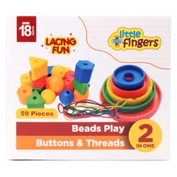 little fingers Little Finger Beads Play & Button Threads Multicolor - 59 Pieces-picture-17