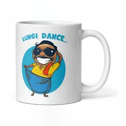 Mr UVD White & Blue Printed Ceramic Glossy Mugs Set of Cups and Mugs image 3