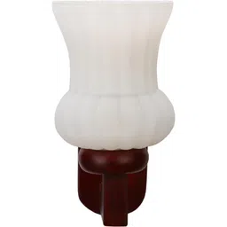 1ST TIME White & White Wood Traditional Rectangle Shaped Wall Lamp image 3