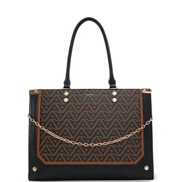 ALDO Women Colourblocked Oversized Structured Handheld Bag-image-8