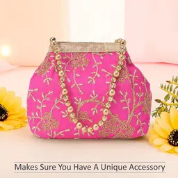 Kuber Industries Set Of 2 Embroidered Potli Clutches image 5