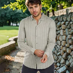 Celio Men Classic Opaque Striped Casual Shirt-image-59