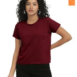 NOTWILD Women Pack Of 2 Solid Round Neck Cotton Relaxed Fit T-shirts-picture-41