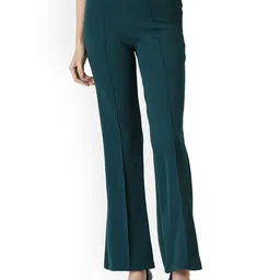 Yozo Women Relaxed Straight Leg Flared High-Rise Trousers-picture-40