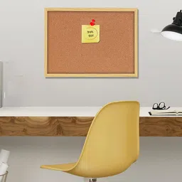Art Street Beige & Brown Wooden Rectangular Shaped Notice Bulletin Board-picture-24