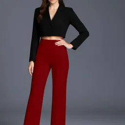 SWADESI STUFF Women Relaxed Regular Fit Mid-Rise Cotton Trousers-picture-14