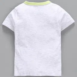 Babyhug Half Sleeves Front Open Vest Giraffe Print - Grey Green image 2