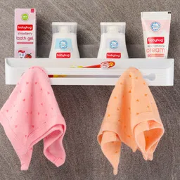 fab n funky Multipurpose Wall Hanging Bathroom Storage Rack - White image 2