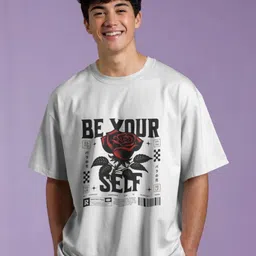 Silver Moon Clothing Men Graphic Printed Round Neck Cotton Oversized T-shirt-picture-37