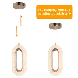 MFD HOME FURNISHING Gold Toned Solid Abstract Shaped Crystal Acrylic Ceiling Lamp image 4