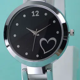 VIRAKTI Women Brass Embellished Dial & Stainless Steel Bracelet Style Straps Analogue image 2